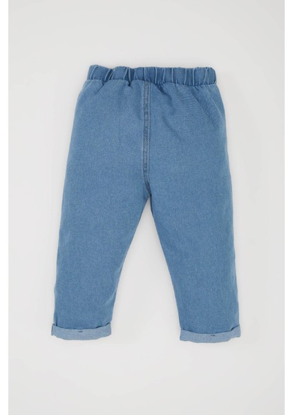 Erkek Bebek Beli Lastikli Jean Pantolon D9591A525SP