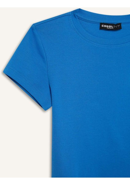 Fitted Bisiklet Yaka Ribana Kısa Kollu Tişört E0288AX25SM