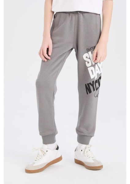 Erkek Çocuk Baskılı Beli Paçası Lastikli Eşofman Altı