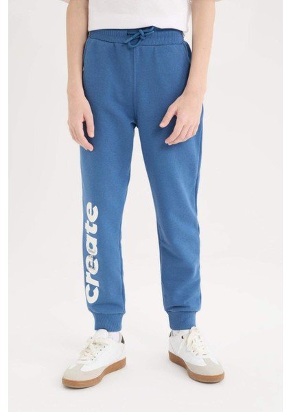 Erkek Çocuk Beli Paçası Lastikli Cepli Baskılı Eşofman Altı D9994A825SP