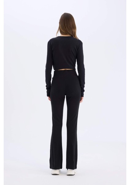 Coool Flare Fit Beli Lastikli İspanyol Paça Ribana Pantolon E0628AX25SP