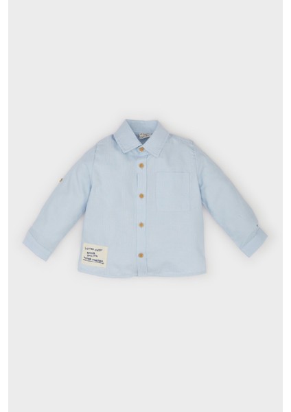 Erkek Bebek Jakarlı Uzun Kollu Gömlek D9336A525SP