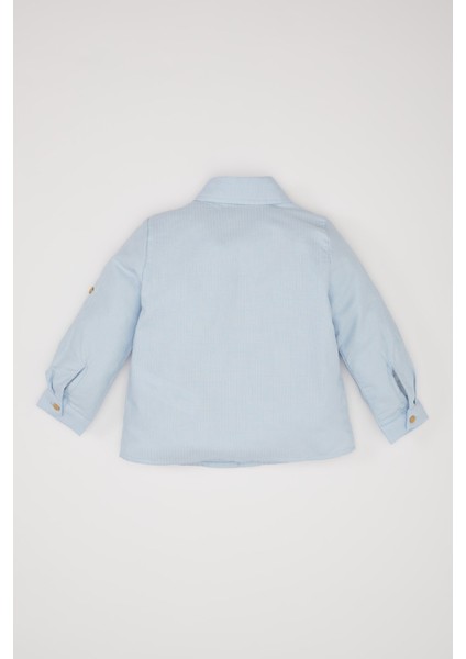 Erkek Bebek Jakarlı Uzun Kollu Gömlek D9336A525SP