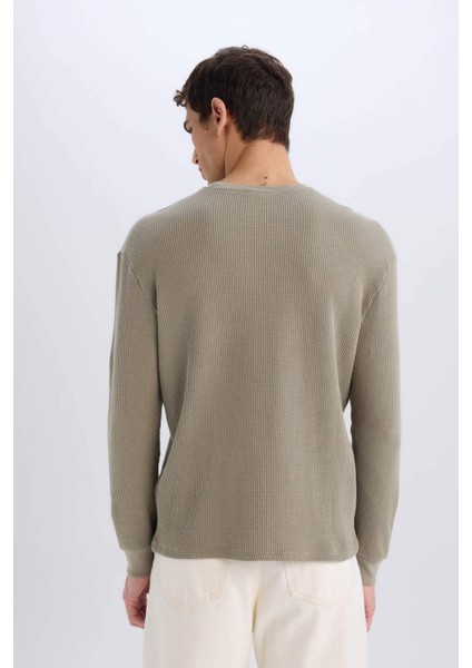 Boxy Fit Bisiklet Yaka Pamuklu Basic Düz Kısa Kollu Tişört D7504AX25SP