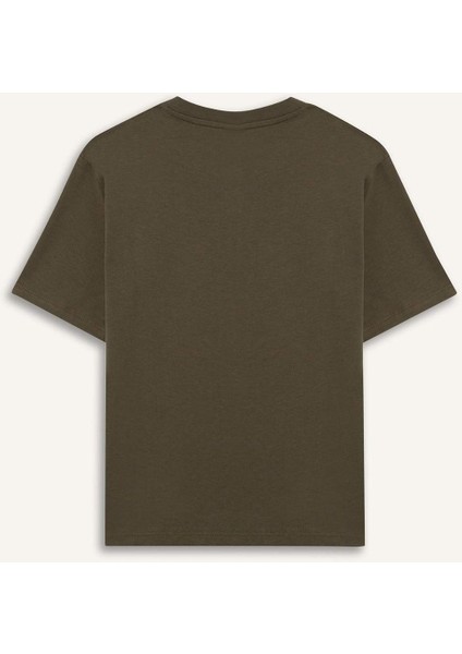 Erkek Çocuk Bisiklet Yaka Nakışlı Kısa Kollu Tişört E0964A825SM