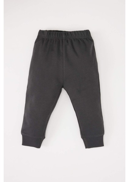 Erkek Bebek 2'li Takım Baskılı Sweatshirt Beli Lastikli Eşofman Altı D7921A525SP