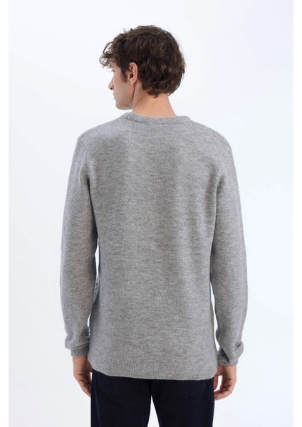 Standart Fit Bisiklet Yaka Triko Kazak E1007AX24WN