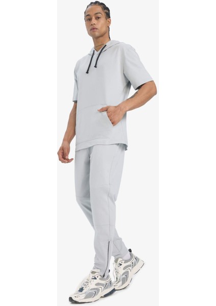 Fit Standart Fit Kapüşonlu Baskılı Sporcu Kısa Kollu Tişört D8017AX25SP