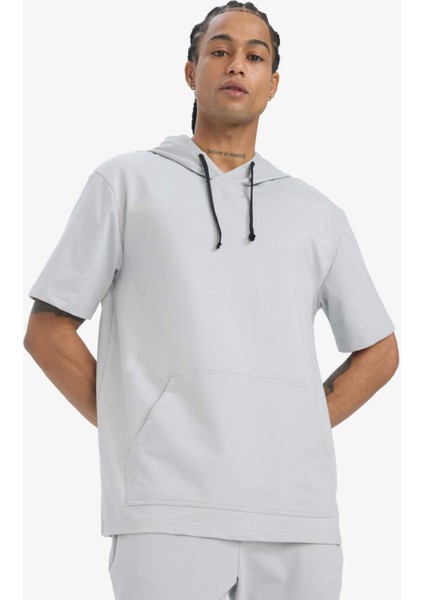 Fit Standart Fit Kapüşonlu Baskılı Sporcu Kısa Kollu Tişört D8017AX25SP