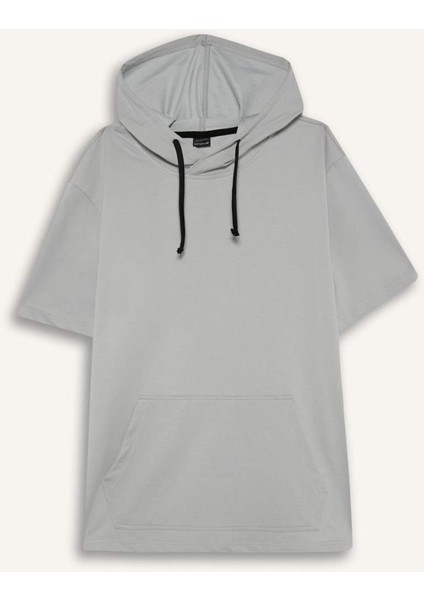 Fit Standart Fit Kapüşonlu Baskılı Sporcu Kısa Kollu Tişört D8017AX25SP