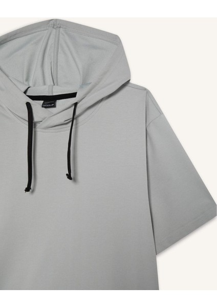 Fit Standart Fit Kapüşonlu Baskılı Sporcu Kısa Kollu Tişört D8017AX25SP