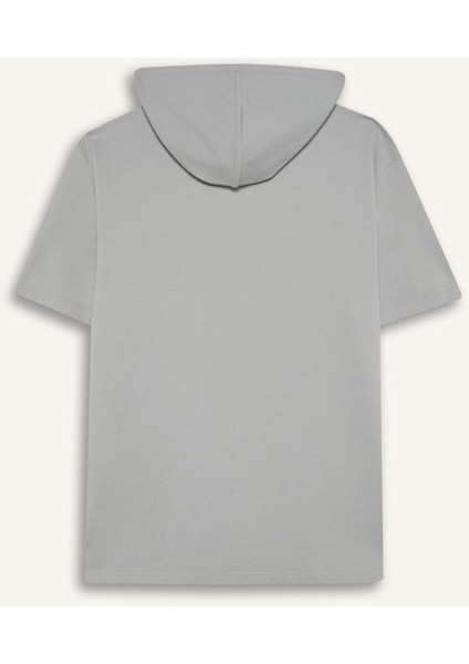 Fit Standart Fit Kapüşonlu Baskılı Sporcu Kısa Kollu Tişört D8017AX25SP