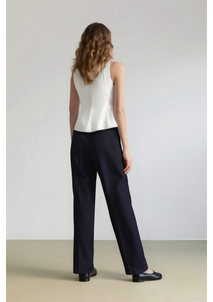 Sorbe x DeFacto Wide Leg Pantolon Geniş Bol Düz Paça Yüksek Bel Pensli Cepli D9870Ax24AU