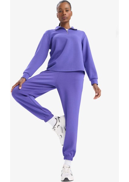 Fit Standart Fit Cepli Jogger Paça Standart Fit Basic Düz Modal Pantolon B1794AX25SP