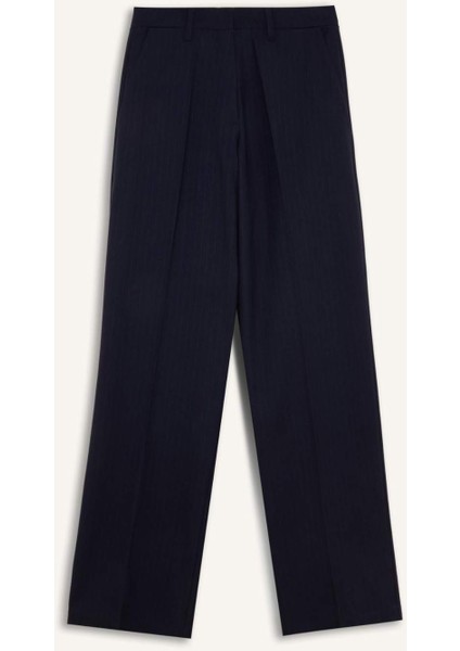 Sorbe x DeFacto Wide Leg Pantolon Geniş Bol Düz Paça Yüksek Bel Pensli Cepli D9870Ax24AU