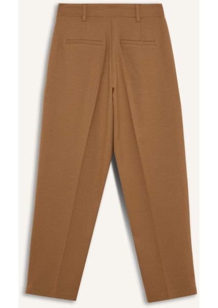 Sorbe x DeFacto Tapered Fit Pantolon Yüksek Bel Pensli Düz Paça Cepli D9908Ax24AU