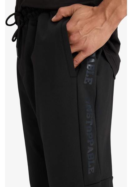 Fit Sporcu Standart Fit Jogger Eşofman Altı İçi Yumuşak Tüylü Skuba Dalgıç Kumaş D7308AX25SP