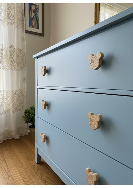 Ahşap Kulp Miki Mouse Bebek Odası Kulpu Çekmece Kulpu fırsatları