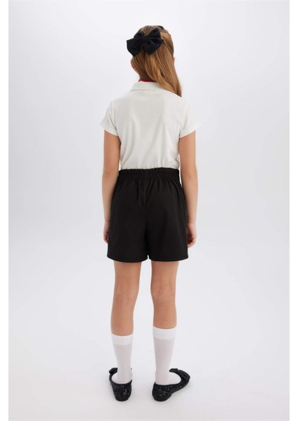 Kız Çocuk Basic Düz Gabardin Şort Etek E0643A825SM