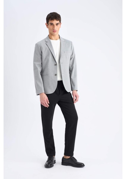 Slim Fit Dar Kesim Astarlı Blazer Ceket W9254AZ25SP