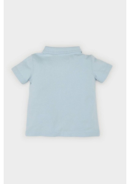 Erkek Bebek Pike Kısa Kollu Polo Basic Düz Tişört B7007A525SM