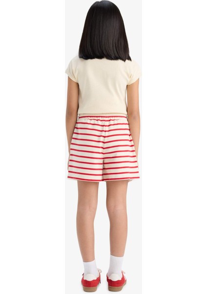 Kız Çocuk Beli Lastikli Çizgili Şort A2466A825HS