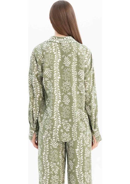 Regular Fit Desenli Uzun Kollu Gömlek D8841AX25SP