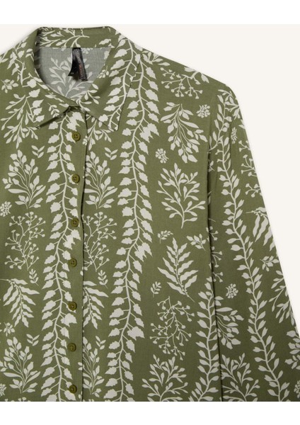 Regular Fit Desenli Uzun Kollu Gömlek D8841AX25SP