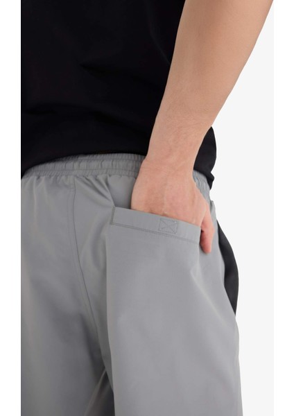 Regular Fit File Astarlı Kısa Boy Deniz Şortu B7255AX25HS