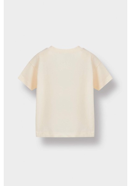 Erkek Bebek 2'li Takım Palmiye Desenli Kısa kollu Tişört Beli Lastikli Şort