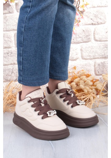 Getto Emoji Süs Detaylı Rahat Hafif Kalın Taban Kadın Sneaker Ayakkabı modelleri