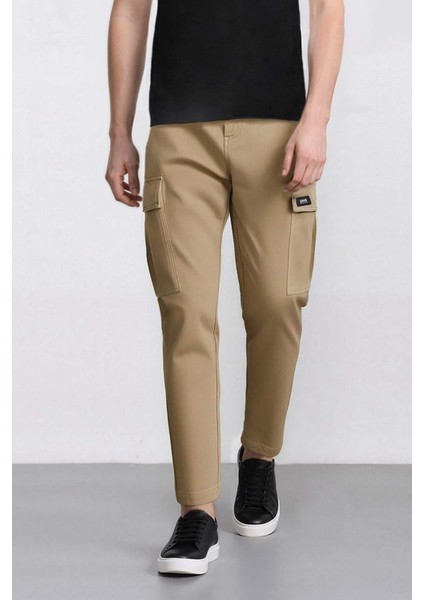 Relax Fit Rahat Kesim Yazlık Pantolon Kargo Cepli Düz Paça D5967AX25SP