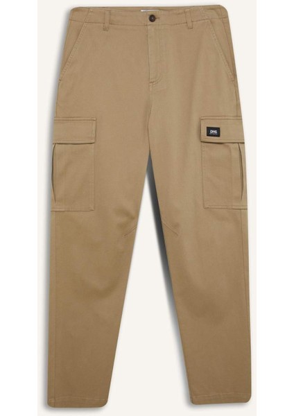 Relax Fit Rahat Kesim Yazlık Pantolon Kargo Cepli Düz Paça D5967AX25SP