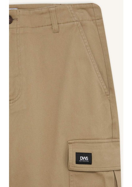 Relax Fit Rahat Kesim Yazlık Pantolon Kargo Cepli Düz Paça D5967AX25SP