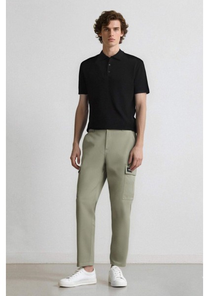 Relax Fit Rahat Kesim Yazlık Pantolon Kargo Cepli Düz Paça D5967AX25SP