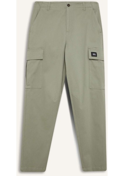 Relax Fit Rahat Kesim Yazlık Pantolon Kargo Cepli Düz Paça D5967AX25SP