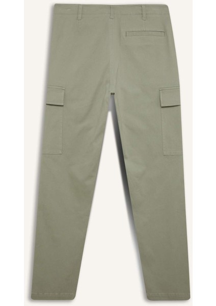 Relax Fit Rahat Kesim Yazlık Pantolon Kargo Cepli Düz Paça D5967AX25SP