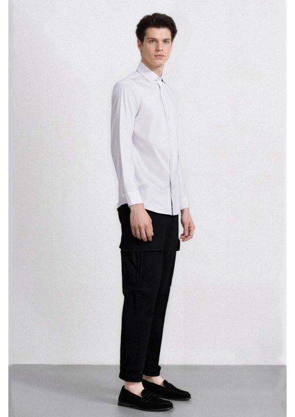 Relax Fit Rahat Kesim Yazlık Pantolon Kargo Cepli Düz Paça D5967AX25SP