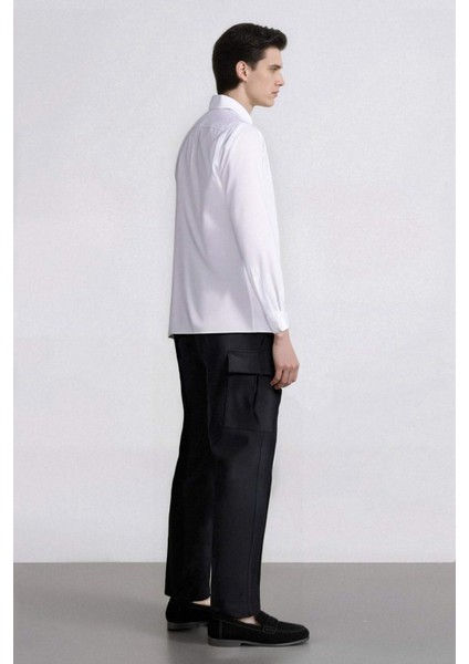 Relax Fit Rahat Kesim Yazlık Pantolon Kargo Cepli Düz Paça D5967AX25SP