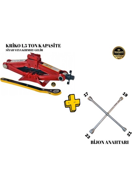 Opel Astra L 2022-2023-2024-2025 Araba Kaldırma Oto Krikosu 1,5ton, Makas Cırcır Otomatik, Siyah,kırmızı,bijon Anahtarı,üniversal,siyah