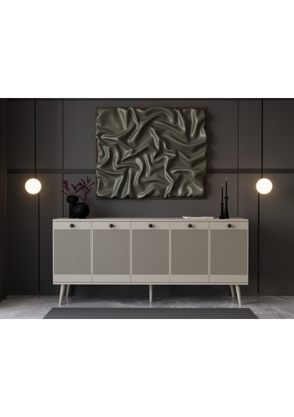 Melura Konsol 180 cm %100 Mdf Lake Ahşap Ayaklı