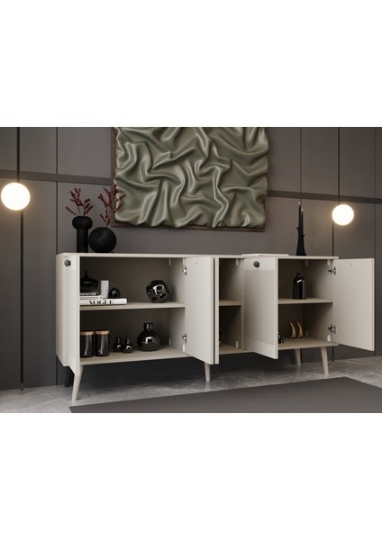 Melura Konsol 180 cm %100 Mdf Lake Ahşap Ayaklı fiyatları