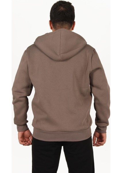 5487 Fermuarlı Kapşonlu Kanguru Cep 3 Iplik Şardonlu Sweat fiyatları