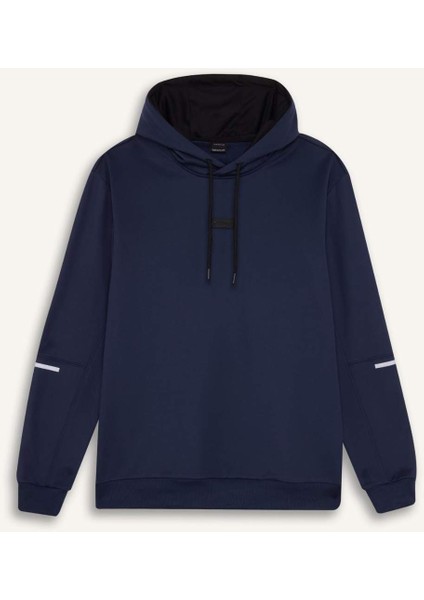 DeFacto Fit Standart Fit Kapüşonlu Basic Düz Sporcu Sweatshirt D3736AX24WN