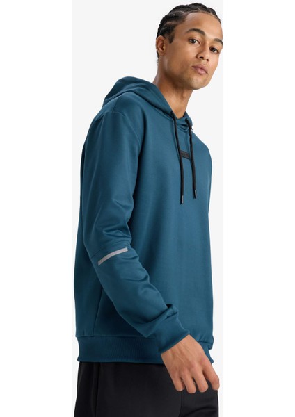Fit Standart Fit Kapüşonlu Sporcu Sweatshirt D3736AX24WN