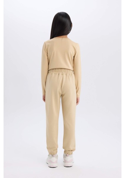 Kız Çocuk Beli Lastikli Cepli Jogger Eşofman Altı D9622A825SM