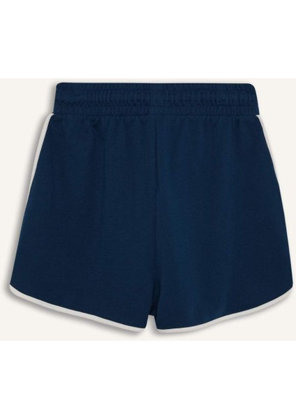Regular Fit Beli Lastikli Bağcıklı Kalın Mini Şort A6224AX25SM
