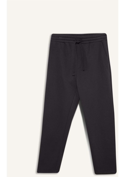 Regular Fit Eşofman Altı İçi Polarlı Basic Düz Cepli Beli Bağcıklı Düz Paça D7836AX25SP