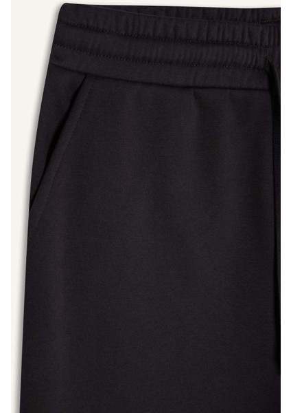 Regular Fit Eşofman Altı İçi Polarlı Basic Düz Cepli Beli Bağcıklı Düz Paça D7836AX25SP