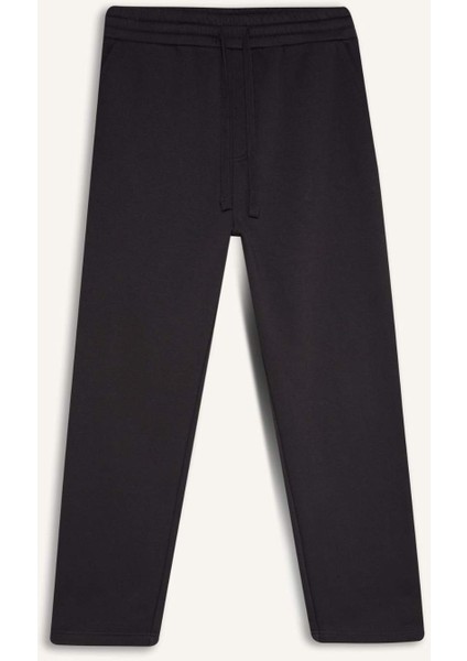 Regular Fit Eşofman Altı İçi Polarlı Basic Düz Cepli Beli Bağcıklı Düz Paça D7836AX25SP